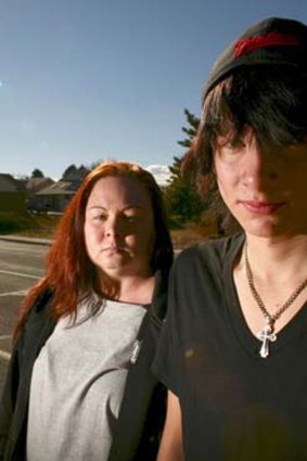 Crystal Deguzman and her son Mike Hance were handcuffed at the roadblock in Colorado.