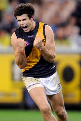 Not for me: Trent Cotchin has fended off a switch to Jack Dyer's old number.