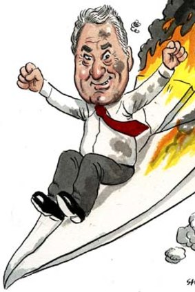 Crumpled ... PaperlinX's Toby Marchant hits the eject button. <em>Illustration: John Shakespeare</em>