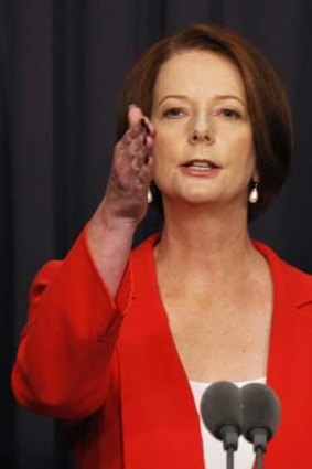 Preparing to battle for company tax ... Julia Gillard.