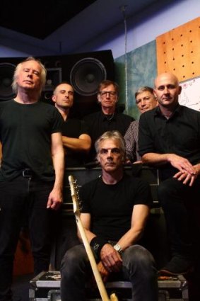Radio Birdman with Deniz Tek, seated, and (from left) Rob Younger Nick Rieth, Jim Dickson, Pip Hoyle and Dave Kettley