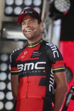 Disappointed: Cadel Evans.