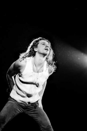 Michael Hutchence performing with INXS in 1988.