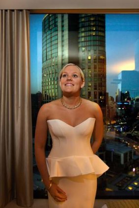 Ashley Priddis in her Brownlow gown.