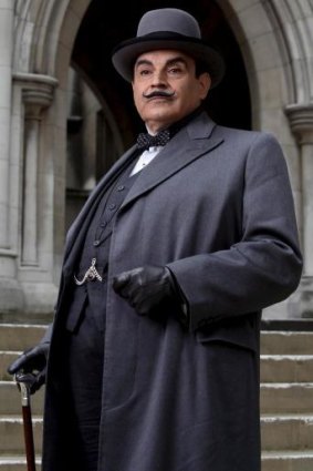 David Suchet as Inspector Poirot in the TV series.