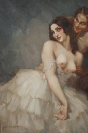 Revelation ... Norman Lindsay’s oil on canvas <i>Woman with Satyr</i>.