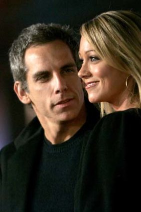 Ben Stiller with his wife, Christine Taylor.
