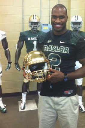 States of origin: Peni Tagive has landed a scholarship as a gridiron player at Baylor University in Texas.