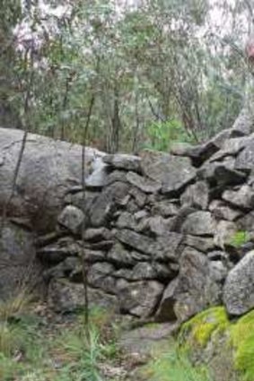 Part of Namadgi National Park’s mystery stone wall