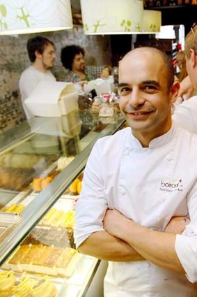 Full to bursting ... Adriano Zumbo inside his patisserie in Balmain.