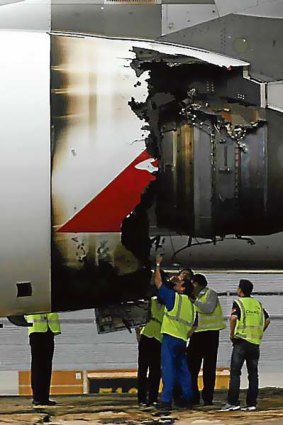 Frightening... the damaged engine on the A380.