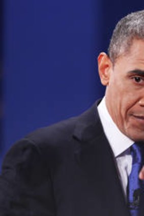 Thumbs up from President Obama, after the debate.