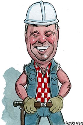 Michael Luscombe ... decked out in his finest. <i>Illustration: John Shakespeare</i>