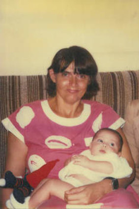 Family ties … the author as a baby with his parents, Rhonda and Michael.