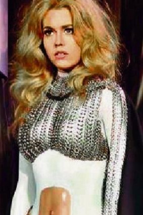 Sex kitten: Jane Fonda as Barbarella in the film of the same name.