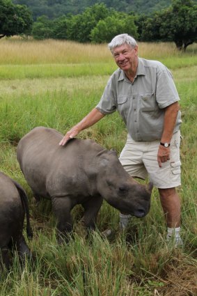 Horn of plenty: Ray Dearlove has gone from Sydney real estate agent to rhino champion.