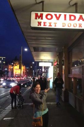 Randi Zuckerberg outside tapas restaurant Movida in Melbourne last night.