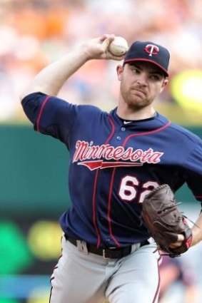 Liam Hendricks in action for the Minnesota Twins in 2012.