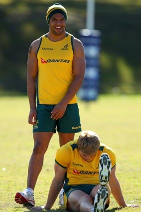 Buddies on and off the pitch ... Kurtley Beale and James O'Connor.