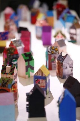 Some of the seven thousand miniature wooden houses.
