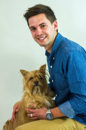Jake Munday and his dog DJ