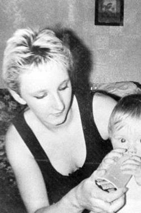 Where is he now? Ben Needham, pictured with his mother Kerry in 1991.