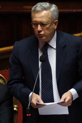 Italian Economy Minister Giulio Tremonti.
