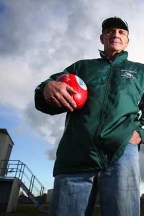 In charge: Former Bombers and Swans star Merv Neagle, in  his last year of coaching the Hoppers.