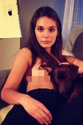 Caitlin Stasey posted a topless picture of herself on Instagram.