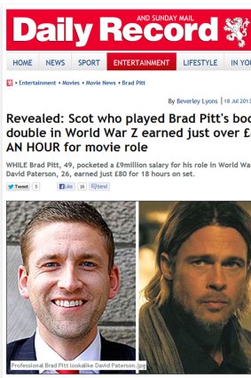 The Daily Record's in depth interview with the "other" Brad Pitt.