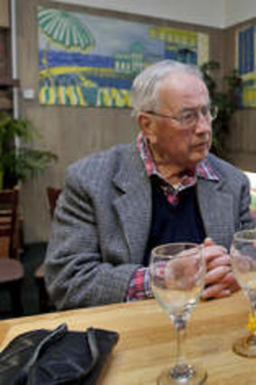 A seat at the table … Greg Hunt with his late father, former Victorian state Liberal MP Alan Hunt, in 2010.