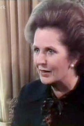 Margaret Thatcher being interviewed by George Negus in 1981.