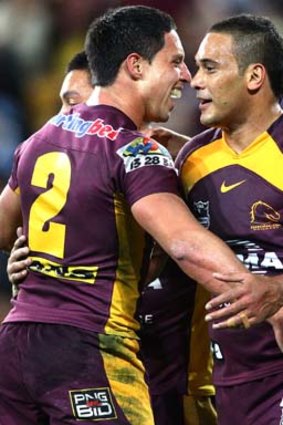 Happier times &#8230; Justin Hodges right.