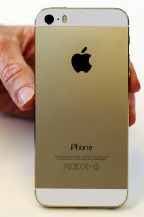 Apple's iPhone 5S in gold.