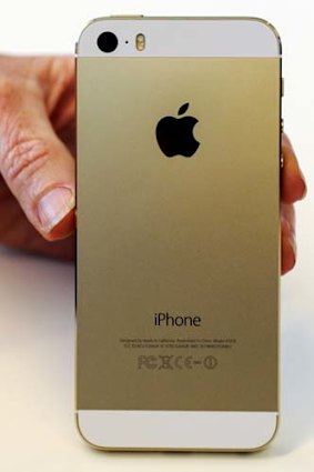 Apple's iPhone 5S in gold.