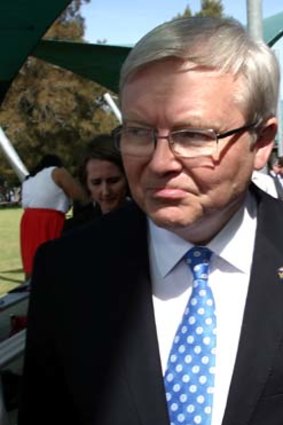 September 6: Rudd on the campaign trail.