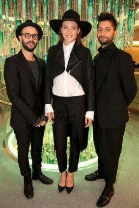 From left: Mario-Luca Carlucci; Olivia Thornton and Peter Stateas at the Tiffany & Co National Designer Awards.