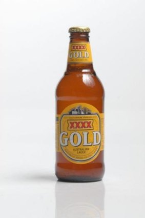A bottle of XXXX Gold.