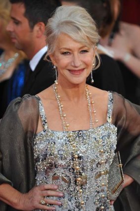 Helen Mirren has posed topless to promote her new movie Love Ranch.