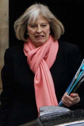 The British Home Secretary Theresa May said "work is ongoing" to restrict European immigration in the event of a financial collapse.