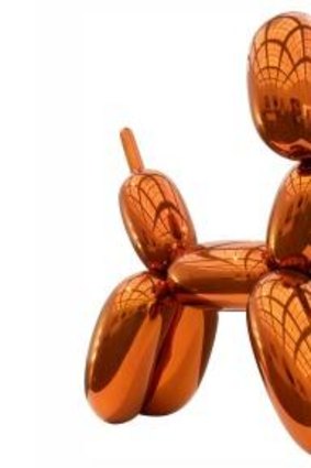 Jeff Koons' sculpture  <i>Balloon Dog</i> sold for $US58.4 million.