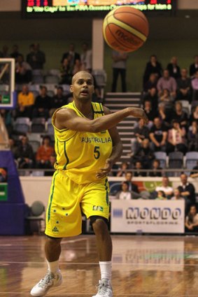 Patty Mills in action for the Boomers.
