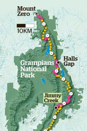 The new Grampians National Park track route.