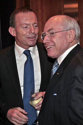 'A world-class leadership team" ... Tony Abbott and John Howard.