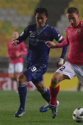 Daniel McBreen of Central Coast Mariners in action.