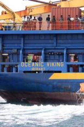 The Australian customs vessel Oceanic Viking.