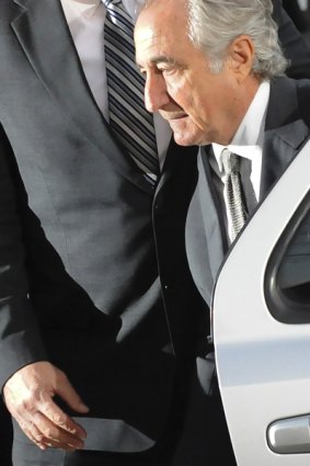 Guilty plea ... Bernard Madoff arrives at court to face a lifetime behind bars.
