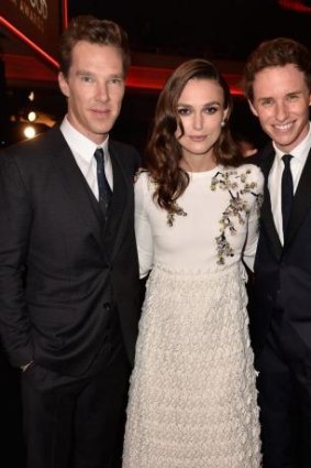 The Hollywood award season begins: (From left) Actors Benedict Cumberbatch, Keira Knightley and Eddie Redmayne.