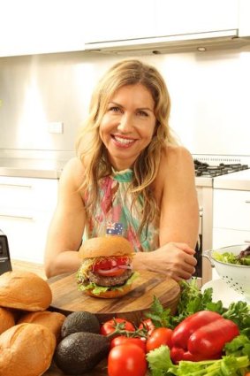 Roll 'em out ... Teresa Cutter puts together a healthier burger.