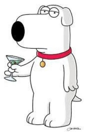 Party animal: Brian from <i>Family Guy</i>.